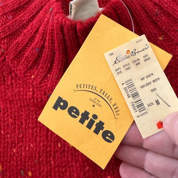 Eddie Bauer Wool Holiday Sweater Women’s Sz‎ Medium Petite NWT - Picture 4 of 8